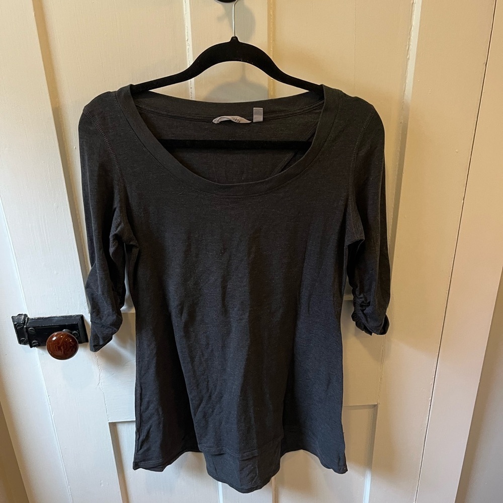 Athleta Gray Scoop Neck Tunic Top Size Small